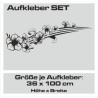 Aufkleber SET Auto Car Tattoo Style Seiten Tribal Dekor Pferd Gecko Power Blumen Ranke Fee Hexe Blumen Blüten Gecko Farbe