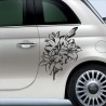 Aufkleber SET Auto Car Tattoo Style Seiten Tribal Dekor Pferd Gecko Power Blumen Ranke Fee Hexe Blumen Blüten Gecko Farbe Decal