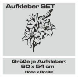 Aufkleber SET Auto Car Tattoo Style Seiten Tribal Dekor Pferd Gecko Power Blumen Ranke Fee Hexe Blumen Blüten Gecko Farbe Decal