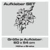 Aufkleber SET Auto Car Tattoo Style Seiten Tribal Dekor Pferd Gecko Power Blumen Ranke Fee Hexe Blumen Blüten Gecko Farbe Decal