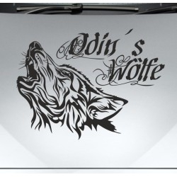Aufkleber Auto Car Wikinger Viking Wölfe Wolf Runen Schwert Schild Rabe Runen Odin Odin´s Wölfe Böse Kette Valhalla Walhalla