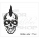 Wohnzimmer Totenkopf Punk Musik Skull Tattoo DJ Aufkleber Dekor Wandtattoo Wandaufkleber