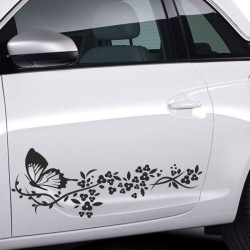 Aufkleber SET Auto Car Tattoo Style Seiten Tribal Dekor Pferd Gecko Power Blumen Ranke Fee Hexe Blumen Blüten Gecko Farbe Decal
