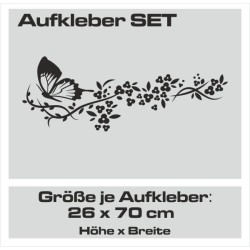 Aufkleber SET Auto Car Tattoo Style Seiten Tribal Dekor Pferd Gecko Power Blumen Ranke Fee Hexe Blumen Blüten Gecko Farbe Decal