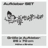 Aufkleber SET Auto Car Tattoo Style Seiten Tribal Dekor Pferd Gecko Power Blumen Ranke Fee Hexe Blumen Blüten Gecko Farbe Decal