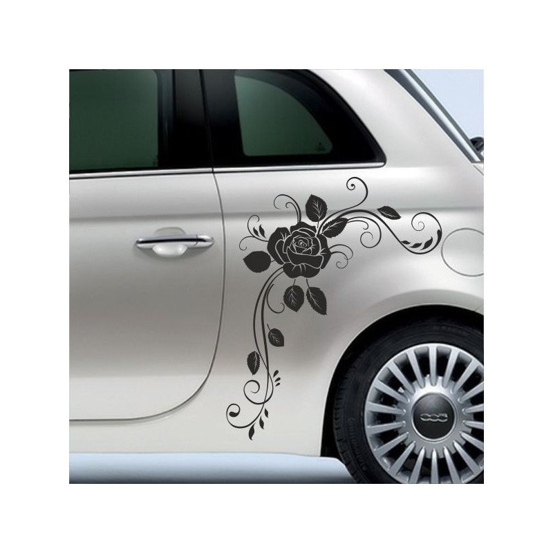 Aufkleber SET Auto Car Tattoo Style Seiten Tribal Dekor Pferd Gecko Power Blumen Ranke Fee Hexe Blumen Blüten Gecko Farbe Decal