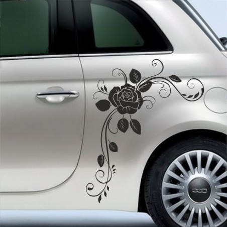 Aufkleber SET Auto Car Tattoo Style Seiten Tribal Dekor Pferd Gecko Power Blumen Ranke Fee Hexe Blumen Blüten Gecko Farbe Decal