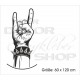 Wohnzimmer Tattoo Hand Rock Metal Heavy Musik Punk Aufkleber Dekor Wandtattoo Wandaufkleber