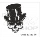 Wohnzimmer Tattoo Totenkopf Zylinder Gentleman Skull Aufkleber Dekor Wandtattoo Wandaufkleber