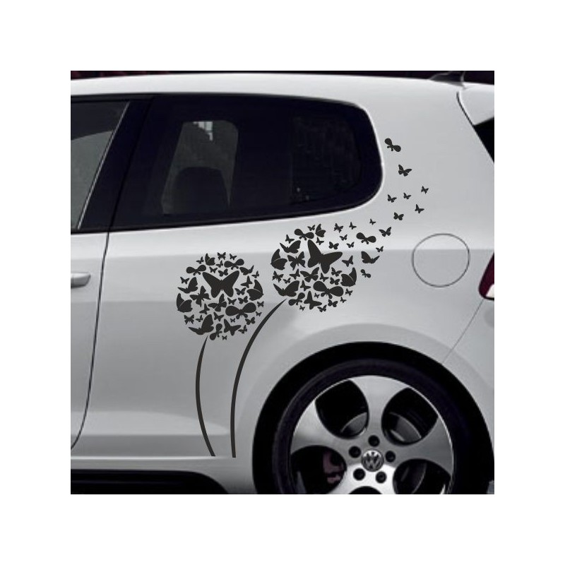 Aufkleber SET Auto Car Tattoo Style Seiten Tribal Dekor Pferd Gecko Power Blumen Ranke Fee Hexe Blumen Blüten Gecko Farbe Decal