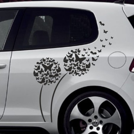 Aufkleber SET Auto Car Tattoo Style Seiten Tribal Dekor Pferd Gecko Power Blumen Ranke Fee Hexe Blumen Blüten Gecko Farbe Decal