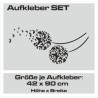 Aufkleber SET Auto Car Tattoo Style Seiten Tribal Dekor Pferd Gecko Power Blumen Ranke Fee Hexe Blumen Blüten Gecko Farbe Decal