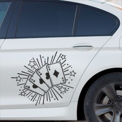 Aufkleber SET Auto Car Tattoo Style Seiten Tribal Dekor Pferd Gecko Power Blumen Ranke Fee Hexe Blumen Blüten Gecko Farbe Decal