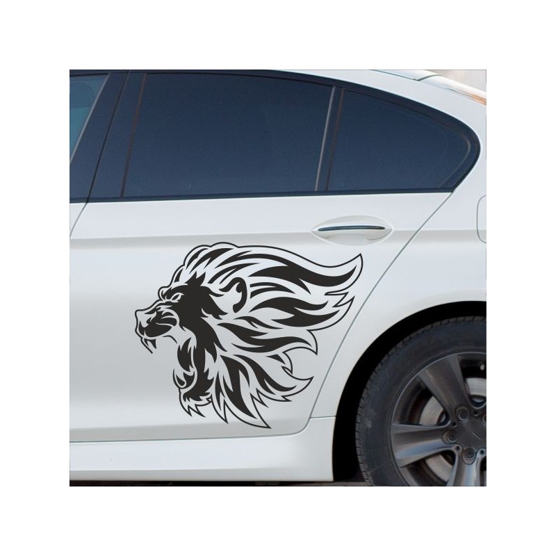 Aufkleber SET Auto Car Tattoo Style Seiten Tribal Dekor Pferd Gecko Power Blumen Ranke Fee Hexe Blumen Blüten Gecko Farbe Decal