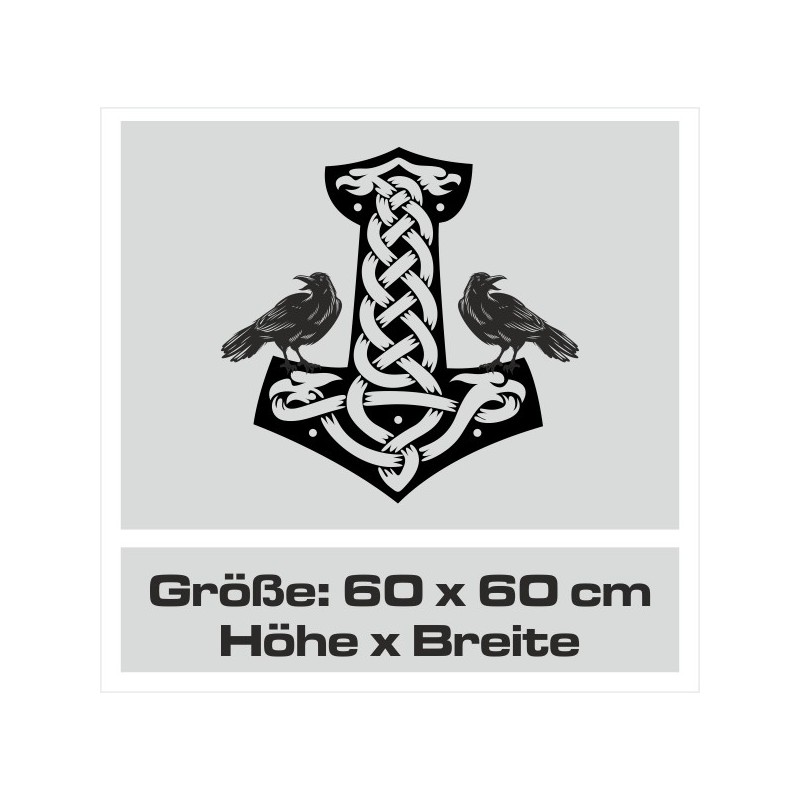 Aufkleber Auto Car Wikinger Viking Wölfe Wolf Runen Schwert Schild Rabe Runen Odin Odin´s Wölfe Böse Kette Valhalla Walhalla