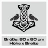 Aufkleber Auto Car Wikinger Viking Wölfe Wolf Runen Schwert Schild Rabe Runen Odin Odin´s Wölfe Böse Kette Valhalla Walhalla