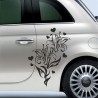 Aufkleber SET Auto Car Tattoo Style Seiten Tribal Dekor Pferd Gecko Power Blumen Ranke Fee Hexe Blumen Blüten Gecko Farbe Decal