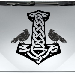 Aufkleber Auto Car Wikinger Viking Wölfe Wolf Runen Schwert Schild Rabe Runen Odin Odin´s Wölfe Böse Kette Valhalla Walhalla