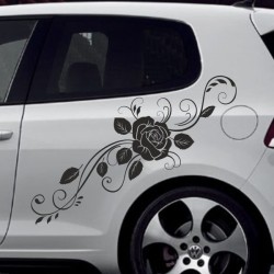 Aufkleber SET Auto Car Tattoo Style Seiten Tribal Dekor Pferd Gecko Power Blumen Ranke Fee Hexe Blumen Blüten Gecko Farbe Decal