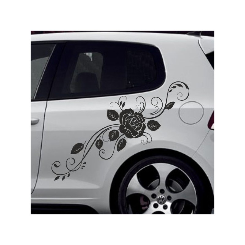 Aufkleber SET Auto Car Tattoo Style Seiten Tribal Dekor Pferd Gecko Power Blumen Ranke Fee Hexe Blumen Blüten Gecko Farbe Decal
