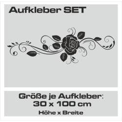 Aufkleber SET Auto Car Tattoo Style Seiten Tribal Dekor Pferd Gecko Power Blumen Ranke Fee Hexe Blumen Blüten Gecko Farbe Decal