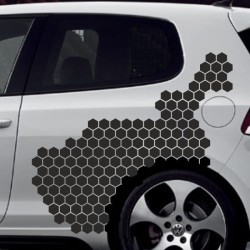 Aufkleber SET Auto Car Tattoo Style Seiten Tribal Dekor Pferd Gecko Power Blumen Ranke Fee Hexe Blumen Blüten Gecko Farbe Decal