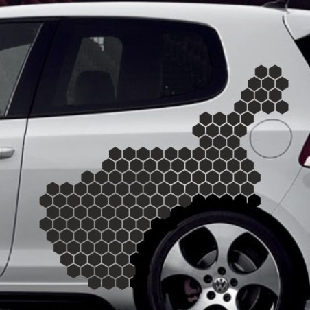 Aufkleber SET Auto Car Tattoo Style Seiten Tribal Dekor Pferd Gecko Power Blumen Ranke Fee Hexe Blumen Blüten Gecko Farbe Decal