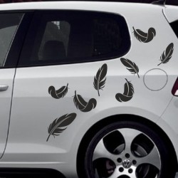 Aufkleber SET Auto Car Tattoo Style Seiten Tribal Dekor Pferd Gecko Power Blumen Ranke Fee Hexe Blumen Blüten Gecko Farbe Decal