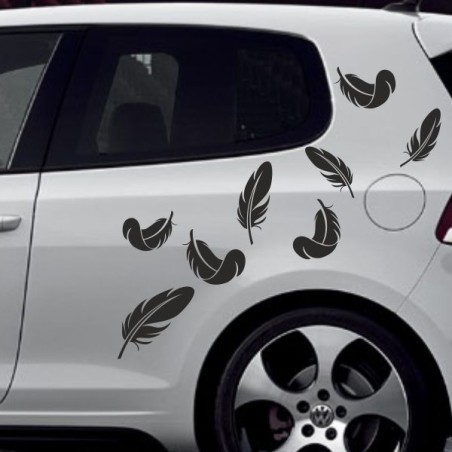 Aufkleber SET Auto Car Tattoo Style Seiten Tribal Dekor Pferd Gecko Power Blumen Ranke Fee Hexe Blumen Blüten Gecko Farbe Decal