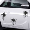 Aufkleber SET Auto Car Tattoo Style Seiten Tribal Dekor Pferd Gecko Power Blumen Ranke Fee Hexe Blumen Blüten Gecko Farbe Decal