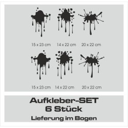 Aufkleber SET Auto Car Tattoo Style Seiten Tribal Dekor Pferd Gecko Power Blumen Ranke Fee Hexe Blumen Blüten Gecko Farbe Decal