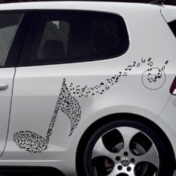 Aufkleber SET Auto Car Tattoo Style Seiten Tribal Dekor Pferd Gecko Power Blumen Ranke Fee Hexe Blumen Blüten Gecko Farbe Decal