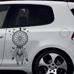 Aufkleber SET Auto Car Tattoo Style Seiten Tribal Dekor Pferd Gecko Power Blumen Ranke Fee Hexe Blumen Blüten Gecko Farbe Decal