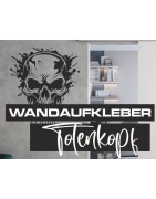 Wandaufkleber Totenkopf