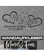 Wandaufkleber Mann & Frau