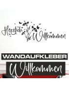 Wandaufkleber Willkommen